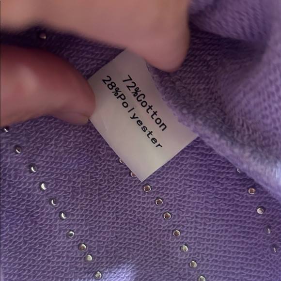 QUEEN OF SPARKLES Lavender High-Waist Studded Flutter Shorts - Picture 5 of 8